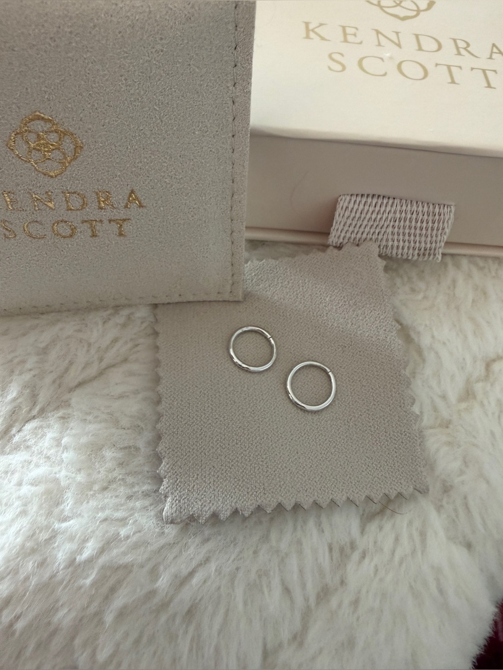 Kendra Scott 14K White Gold Huggie Earrings